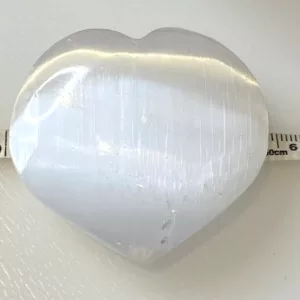 Selenite heart crystal