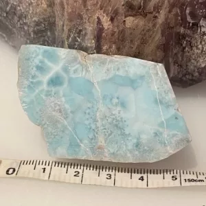 Larimar polished slice