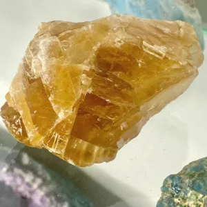Orange Calcite raw crysta